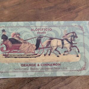 NIB H2OPIFICIO FIRENZE Italian Christmas Bar Soap Orange & Cinnamon
